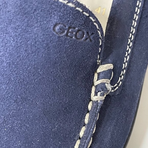 Geox | Men's Siron Navy Suede Slip On Loafers - Picture 3 of 6